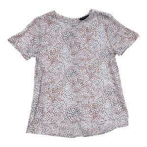 Banana Republic White Multicolor Spotted Blouse- Size Medium